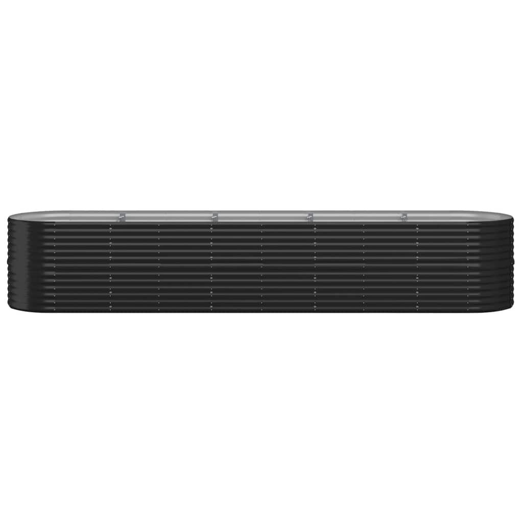 vidaXL Ζαρντινιέρα Ανθρακί 368x80x68 εκ Ατσάλι με Ηλεκτρ. Βαφή Πούδρας