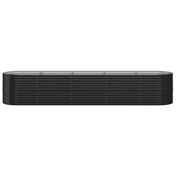 vidaXL Ζαρντινιέρα Ανθρακί 368x80x68 εκ Ατσάλι με Ηλεκτρ. Βαφή Πούδρας