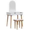 vidaXL &Sigma;&epsilon;&tau; &Tau;&rho;&alpha;&pi;&epsilon;&zeta;&iota;&omicron;ύ &Mu;&alpha;&kappa;&iota;&gamma;&iota;ά&zeta; FAUSKE 3 pcs &Lambda;&epsilon;&upsilon;&kappa;ό 76 x 50 x 143 &epsilon;&kappa;