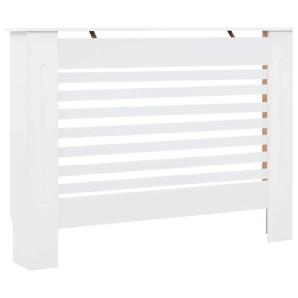 vidaXL Κάλυμμα Καλοριφέρ Λευκό 112 x 19 x 81,5 εκ. από MDF