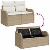 vidaXL Σετ Καναπέ Κήπου 8 pcs Μπεζ και λευκό