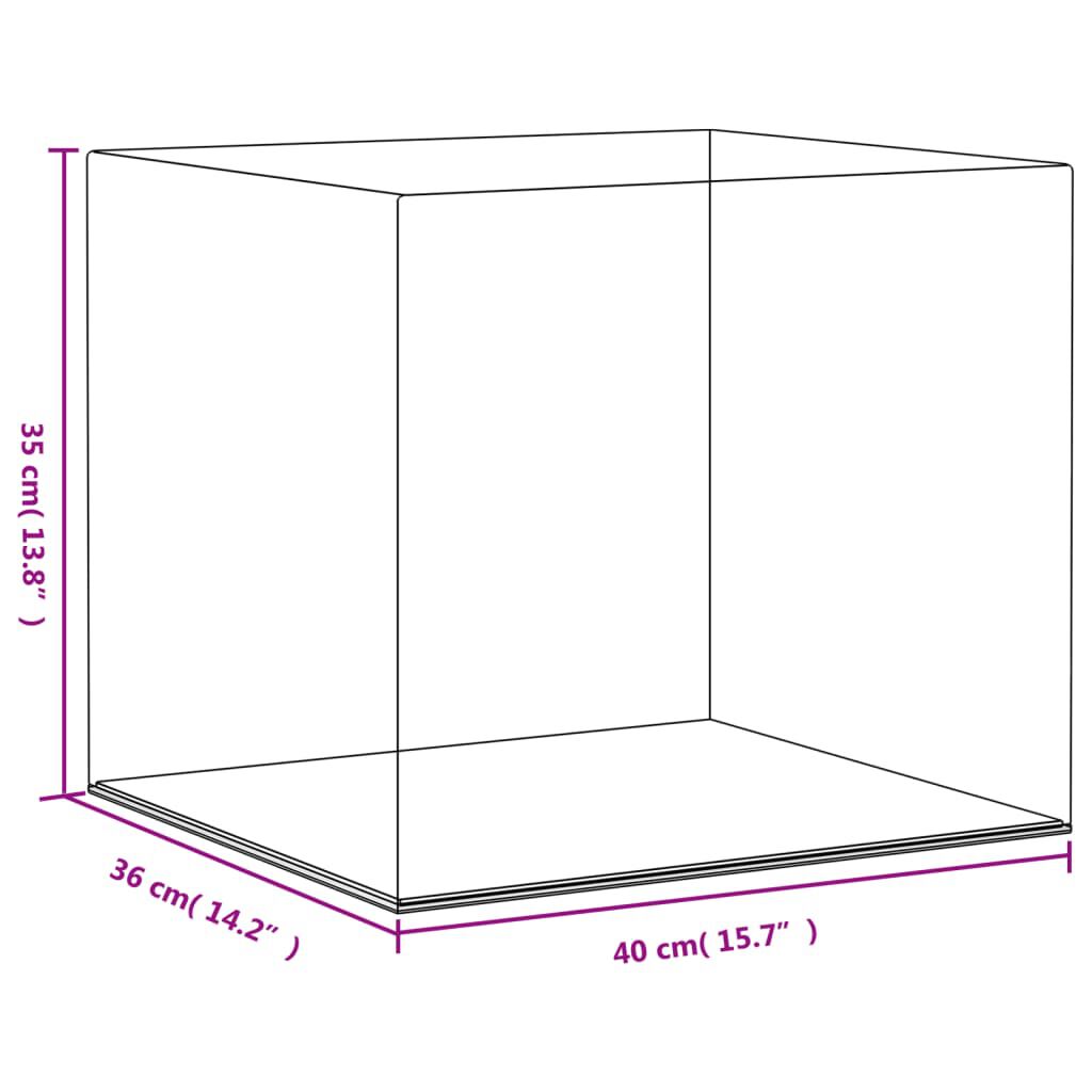 vidaXL Κουτί Βιτρίνα Διάφανο 40 x 36 x 35 εκ. Ακρυλικό