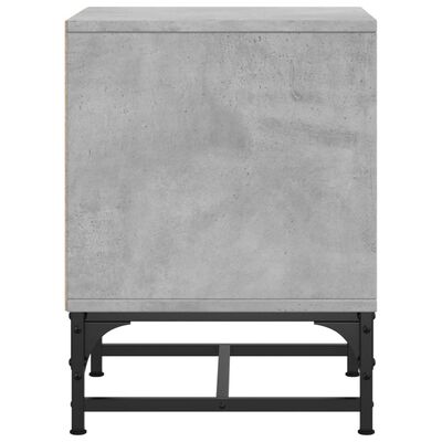 vidaXL Κομοδίνα 2 τεμ. Γκρι Σκυρ. 35x37x50 εκ. με Γυάλινες Πόρτες