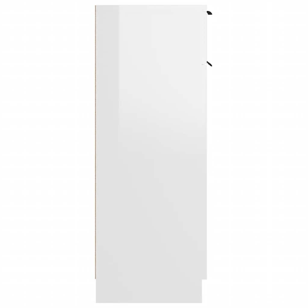 vidaXL Ντουλάπι Μπάνιου Γυαλιστερό Λευκό 32x34x90 εκ. Επεξεργ. Ξύλο