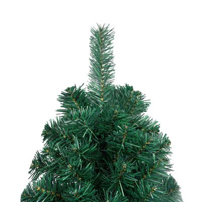 vidaXL Χριστ. Δέντρο Μισό Προφωτισμένο Τεχνητό Μπάλες Πράσινο 150εκ