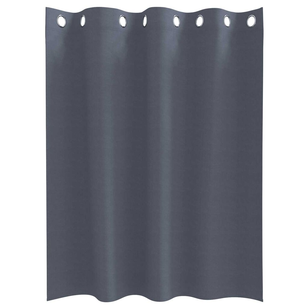 vidaXL Κουρτίνες με κουρτίνες 2 pcs Ανθρακί 140 x 140 cm Πολυεστέρας