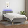 vidaXL &Kappa;&rho;&epsilon;&beta;ά&tau;&iota; Boxspring &mu;&epsilon; &Sigma;&tau;&rho;ώ&mu;&alpha; & LED &Sigma;&kappa;.&Gamma;&kappa;&rho;&iota; 90x190 &epsilon;&kappa;. &Upsilon;&phi;&alpha;&sigma;&mu;ά&tau;&iota;&nu;&omicron;