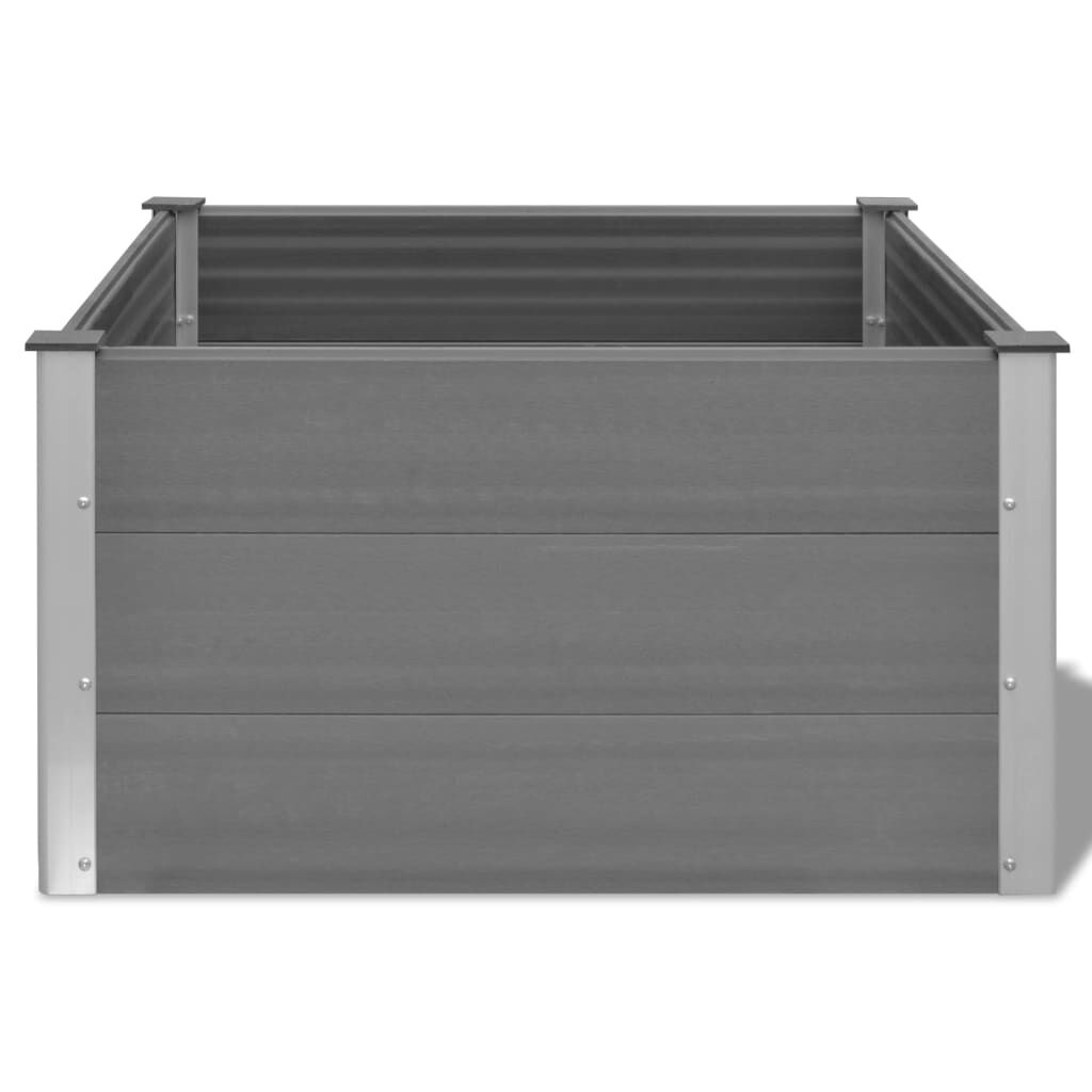 vidaXL Ζαρντινιέρα Υπερυψωμένη Γκρι 100 x 100 x 54 εκ. από WPC