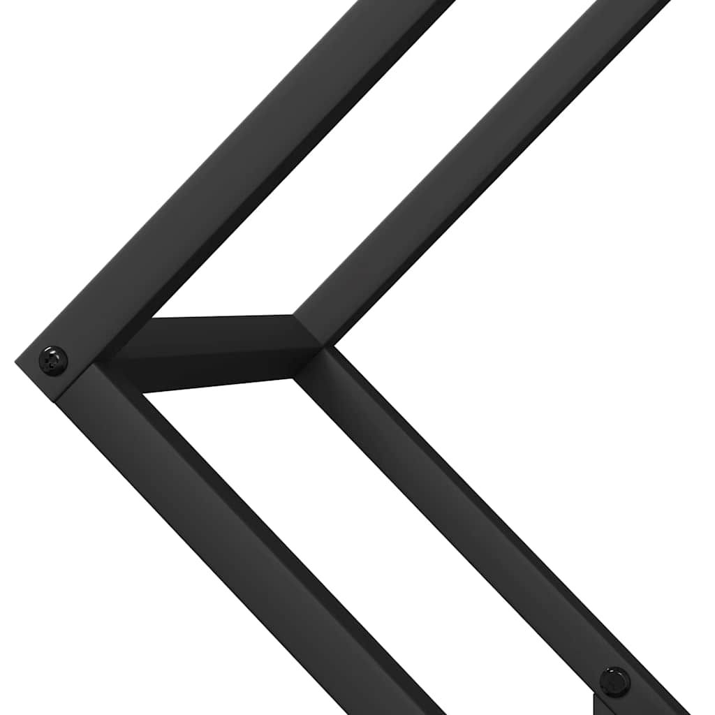 vidaXL Ράφι για καυσόξυλα Μαύρο 60x25x60 cm Ατσάλι ψυχρής έλασης