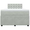 vidaXL Κρεβάτι Boxspring με Στρώμα Ανοιχτό Γκρι 120x190 εκ. Βελούδινο