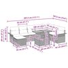 vidaXL Σετ Καναπέ Κήπου με αποθήκευση 9 pcs Μπεζ Πολυ ράταν