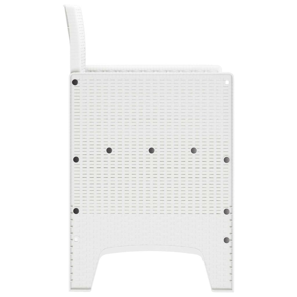vidaXL Καρέκλα Κήπου 2 pcs Λευκό 53 x 49 x 85 εκ. PP