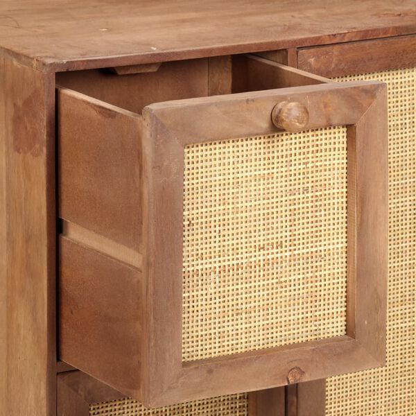 vidaXL Ντουλάπι 60 x 35 x 75 εκ. από Μασίφ Ξύλο Μάνγκο