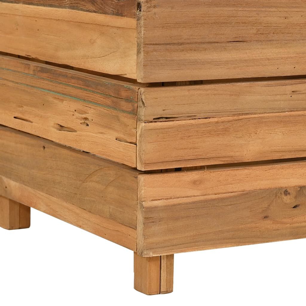 vidaXL Ζαρντινιέρα Υπερυψωμένη 100x40x55 εκ. Ανακυκλ. Ξύλο Teak/Ατσάλι