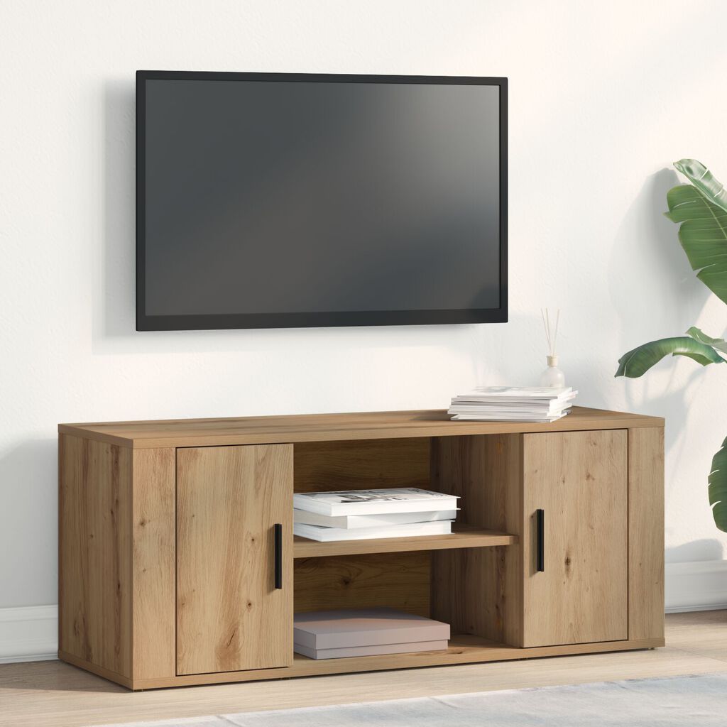 vidaXL Κονσόλα τηλεόρασης Artisan Oak 100x35x40 εκ. Κατασκευασμένη από MDF