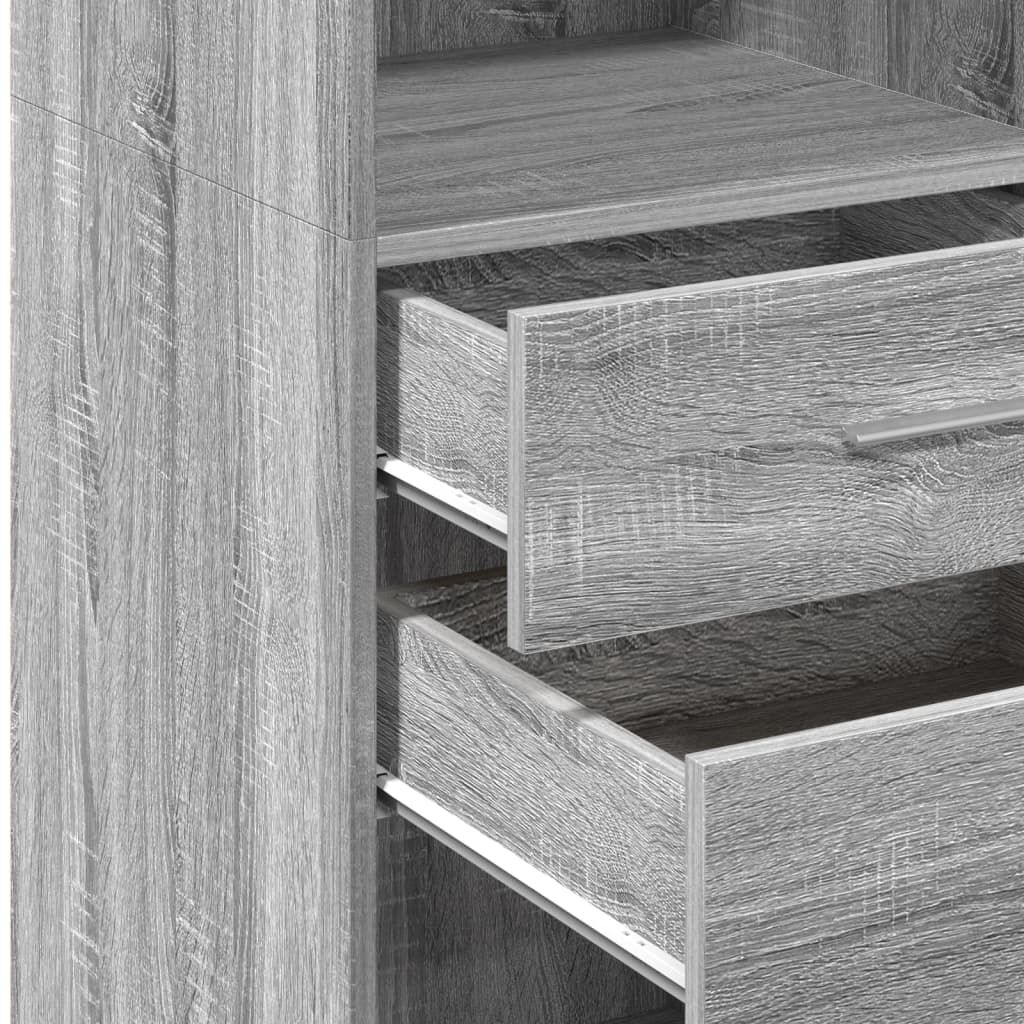 vidaXL Ντουλάπι Γκρι Sonoma 45x42,5x124 εκ. από Επεξεργασμένο Ξύλο