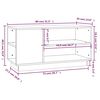 vidaXL Έπιπλο Τηλεόρασης Γκρι 80x35x40,5 εκ. από Μασίφ Ξύλο Πεύκου