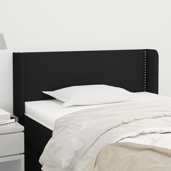 vidaXL Κεφαλάρι με Πτερύγια Μαύρο 93x16x78/88 εκ. Υφασμάτινο