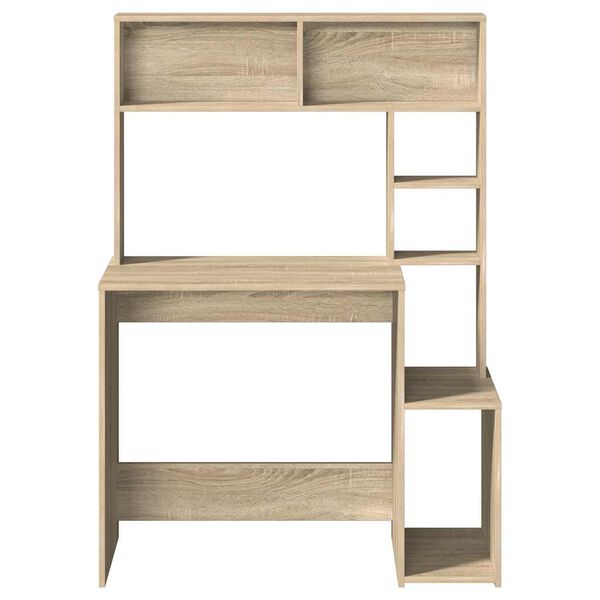 vidaXL Γραφείο με Ράφια Sonoma Δρυς 100x45x140 εκ. Επεξεργασμένο Ξύλο