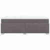 vidaXL Κρεβάτι Boxspring με Στρώμα Γκρι 90x190 εκ. από Συνθετικό Δέρμα