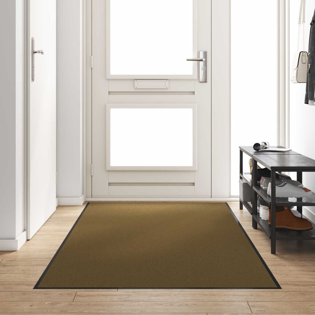 vidaXL Χαλάκι Εξώπορτας Καφέ και Μαύρο 120 x 300 cm Πολυαμίδιο και PVC