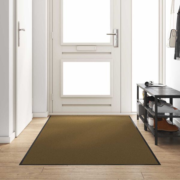vidaXL Χαλάκι Εξώπορτας Καφέ και Μαύρο 120 x 300 cm Πολυαμίδιο και PVC
