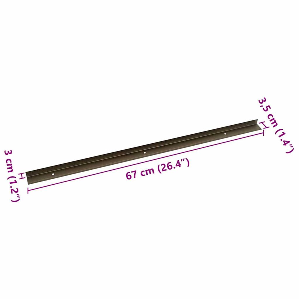 vidaXL Προστατευτικά ακμών σκάλας 10 pcs Καφέ 67 cm Αλουμίνιο