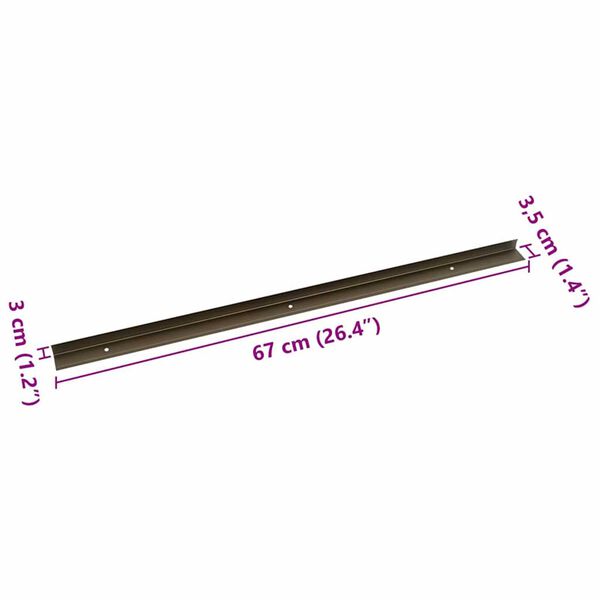 vidaXL Προστατευτικά ακμών σκάλας 10 pcs Καφέ 67 cm Αλουμίνιο