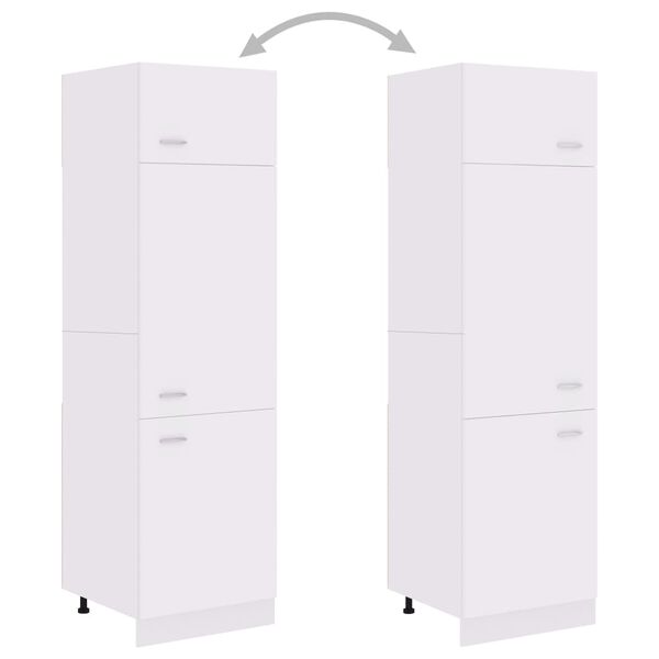 vidaXL Ντουλάπι Ψυγείου Lyon Λευκό 60x57x207 εκ. από Επεξ. Ξύλο