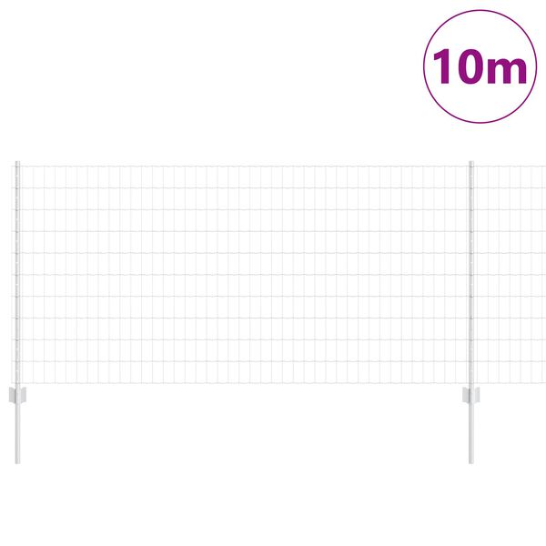 vidaXL Τεντώτο με στήριγμα Ασημί 1 x 10 m Ατσάλι