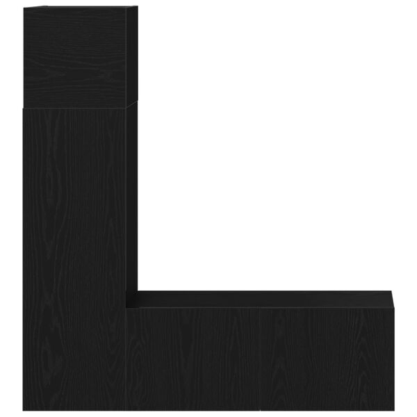 vidaXL Σετ επίπλου τηλεόρασης 3 pcs Μαύρη δρυς 130.5 x 30 x 140 εκ