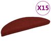 vidaXL Πατάκια Σκαλιών Αυτοκόλλητα 15 τεμ. Μπορντό Κόκκινα Ημίκυκλα 56x17x3 εκ.