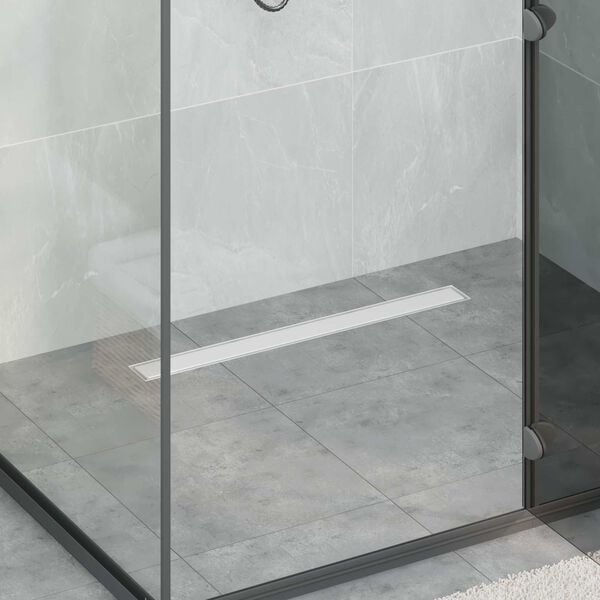 vidaXL Σιφόνι ντους 2-σε-1 με 360° σιφόνι Ασημί 70 cm