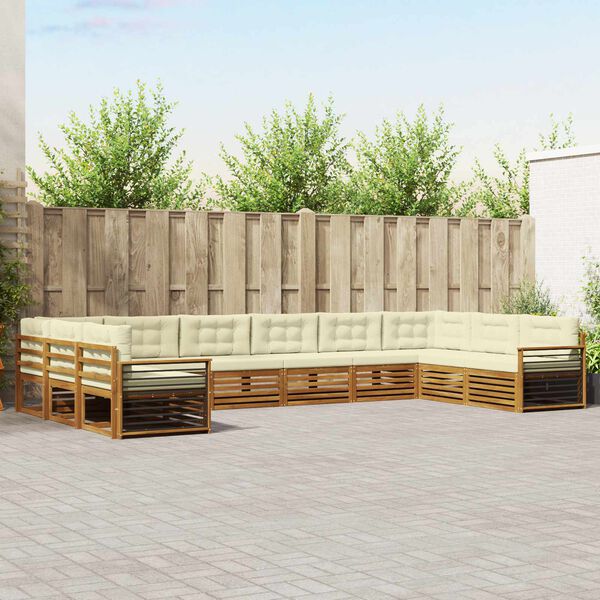 vidaXL &Sigma;&epsilon;&tau; &Kappa;&alpha;&nu;&alpha;&pi;έ 10 pcs &Phi;&upsilon;&sigma;&iota;&kappa;ό &kappa;&alpha;&iota; &Kappa;&rho;έ&mu;&alpha; &Sigma;&tau;&epsilon;&rho;&epsilon;ό &Xi;ύ&lambda;&omicron; &Alpha;&kappa;&alpha;&kappa;ί&alpha;&sigmaf;