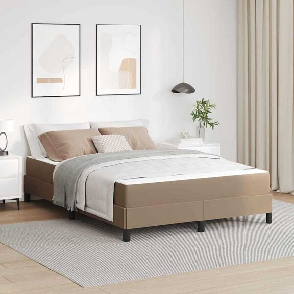 vidaXL Κρεβάτι Άλλο Καπουτσίνο 140 x 200 cm Τεχνητό δέρμα