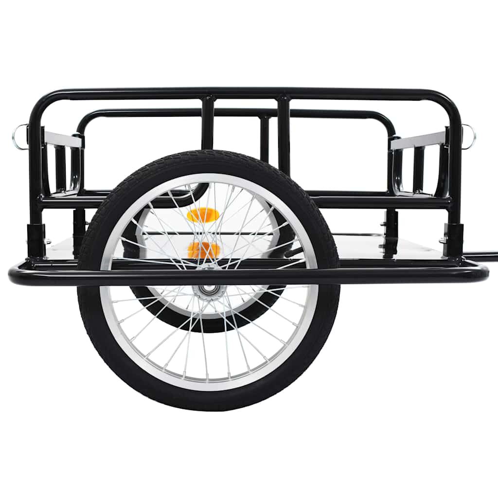 vidaXL Τρέιλερ Ποδηλάτου Μαύρο 130 x 73 x 48,5 εκ.
