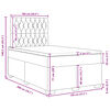 vidaXL Κρεβάτι Boxspring με Στρώμα Ανοιχτό Γκρι 120x200 εκ. Βελούδινο