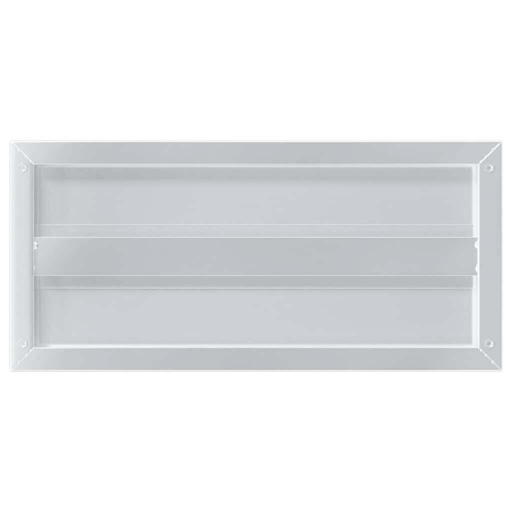 vidaXL Ράφια Τοίχου 2Τεμ. Ασημί 50x23,5x3 εκ. Ανοξείδωτο Ατσάλι