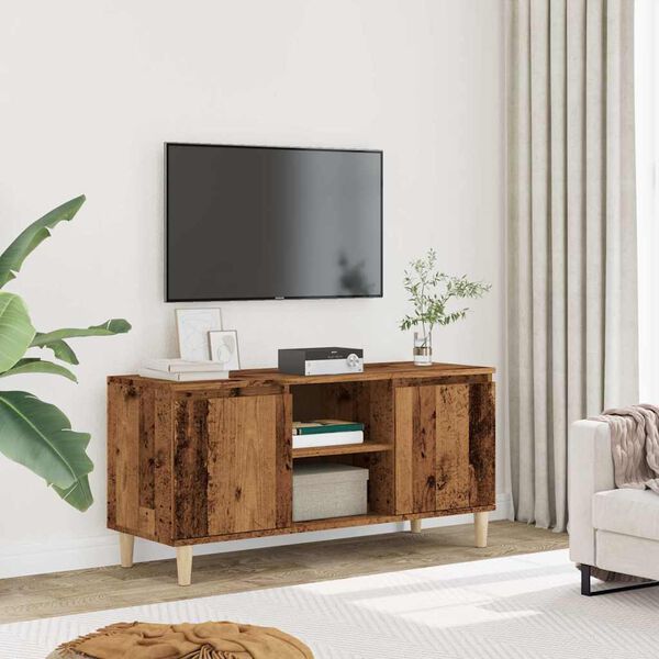 vidaXL Έπιπλο Τηλεόρασης Παλιό Ξύλο 102x35x50 εκ. από Μοριοσανίδα