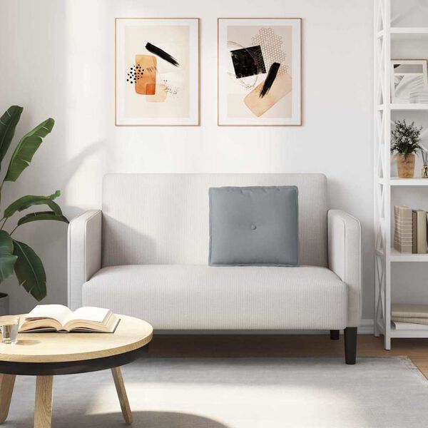 vidaXL Μαξιλάρι Πλάτης Ανοιχτό γκρι 50 x 19 x 45 εκ ύφασμα