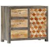 vidaXL Ντουλάπι με Συρτάρια Γκρι 75 x 30 x 60 εκ. Μασίφ Ξύλο Μάνγκο