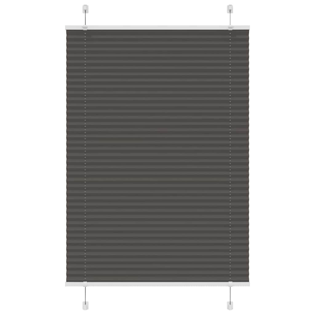 vidaXL Πλισέ περσίδα Μαύρο 90x100 cm Πλάτος υφάσματος 89,4 cm