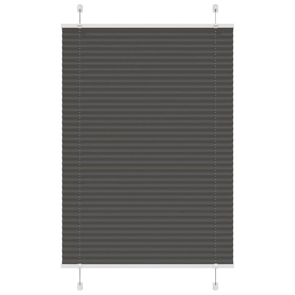 vidaXL Πλισέ περσίδα Μαύρο 90x100 cm Πλάτος υφάσματος 89,4 cm
