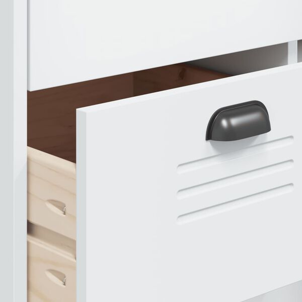 vidaXL Ντουλάπι Ψηλό VIKEN Λευκός 80x40x190 εκ. από Μασίφ Ξύλο Πεύκου