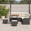vidaXL Σετ Καναπέ Κήπου 8 pcs Μαύρο συνθετικό ρατάν