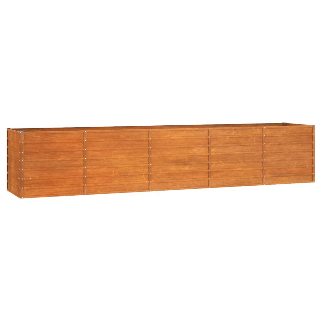 vidaXL Ζαρντινιέρα Σκουριασμένο 400x80x77 εκ. Ατσάλι Σκληρυθέν Αέρα