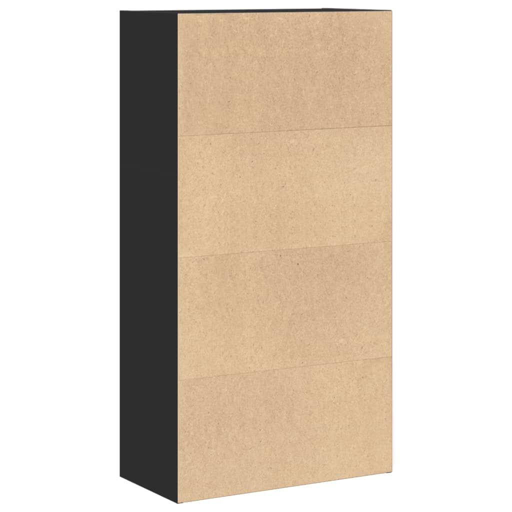 vidaXL Βιβλιοθήκη Μαύρη 60x30x114 εκ. από Επεξεργασμένο Ξύλο