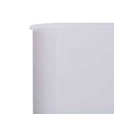 vidaXL Προστατευτικό Αέρα με 6 Πάνελ Λευκό Άμμου 800 x 160 εκ. Ύφασμα