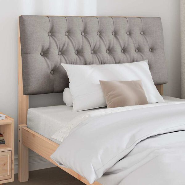 vidaXL Ταπετσαρισμένο κεφαλάρι Taupe 100 cm Στερεά ξυλεία πεύκου