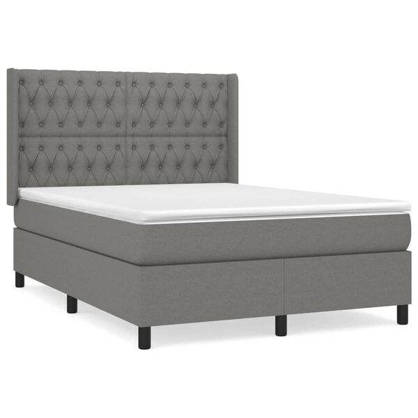 vidaXL &Kappa;&rho;&epsilon;&beta;ά&tau;&iota; Boxspring &mu;&epsilon; &Sigma;&tau;&rho;ώ&mu;&alpha; &Sigma;&kappa;&omicron;ύ&rho;&omicron; &Gamma;&kappa;&rho;&iota; 140x200 &epsilon;&kappa; &Upsilon;&phi;&alpha;&sigma;&mu;ά&tau;&iota;&nu;&omicron;